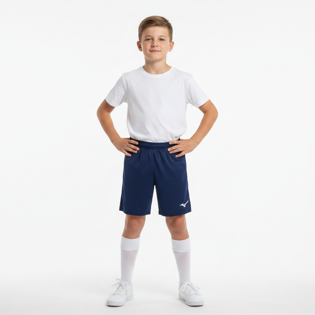 Mizuno Team Trad Shukyu Short JNR P2EB793514 indossato - Blu