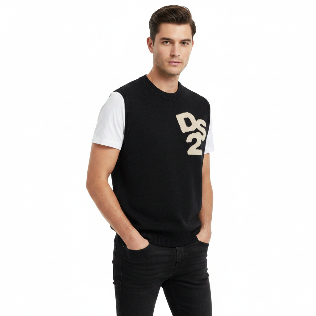 DS2 Gilet SS26234 indossato - Unisex Nero