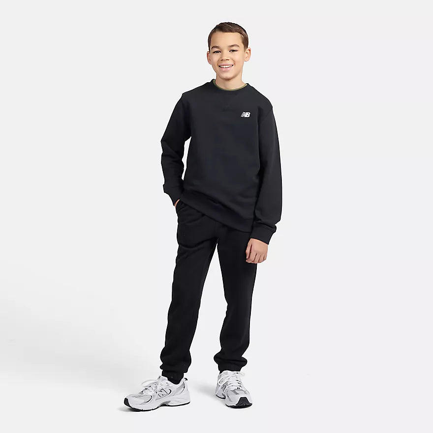 New Balance French Terry Small Crew LAKB0055-BK | Unisex Bambino | Nero