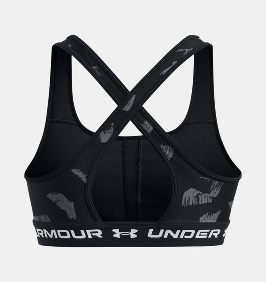 UNDER ARMOUR CROSSBACK MID PRINT BLACK 1361042-009