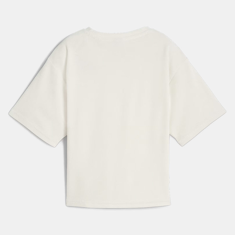 PUMA ESS ELEVATED RELAXED CROPPED TEE ALPINE SNOW 677947-87