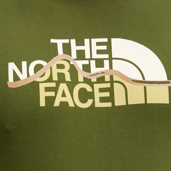 THE NORTH FACE M MOUNTAIN LINE REGULAR SHORT SLEEVE TEE WOODLAND GREEN NF0A8GUXBRI1