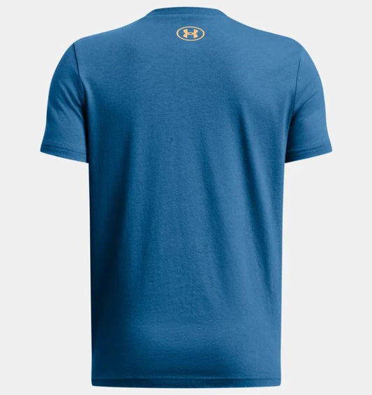 UNDER ARMOUR BOX LOGO CAMO SS PHOTON BLUE 1377317-406