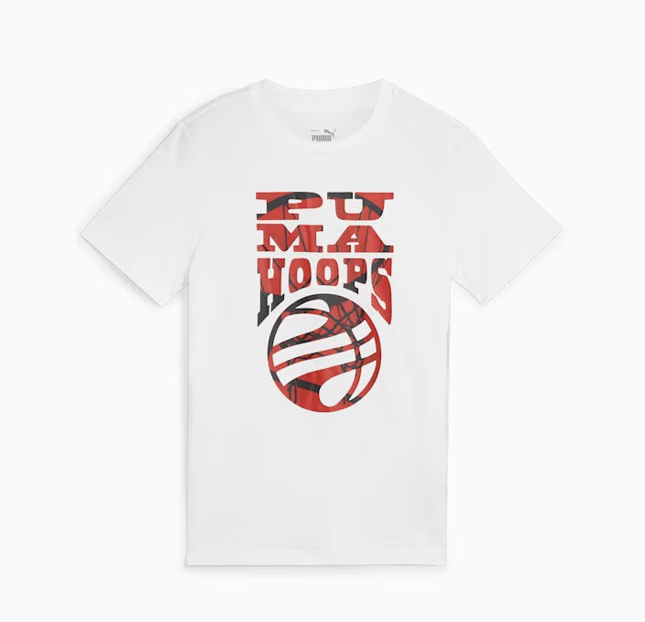 PUMA BASKETBALL BLUEPRINT TEE B PUMA WHITE-MARS RED 679282-52
