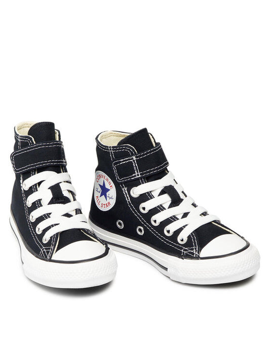 CONVERSE CHUCK TAYLOR ALL STAR 1V EASY - ON - BLACK/NATURAL/WHITE scarpe stivaletto bambini nero/bianco velcro 372883C