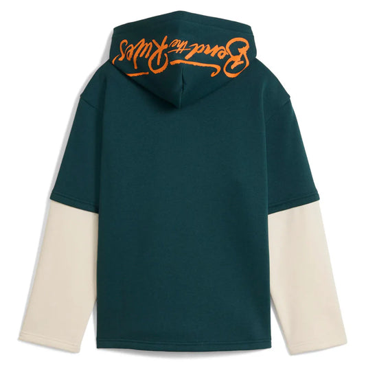 PUMA MID90S LAYERED HOODIE FL B GREEN 688473-75