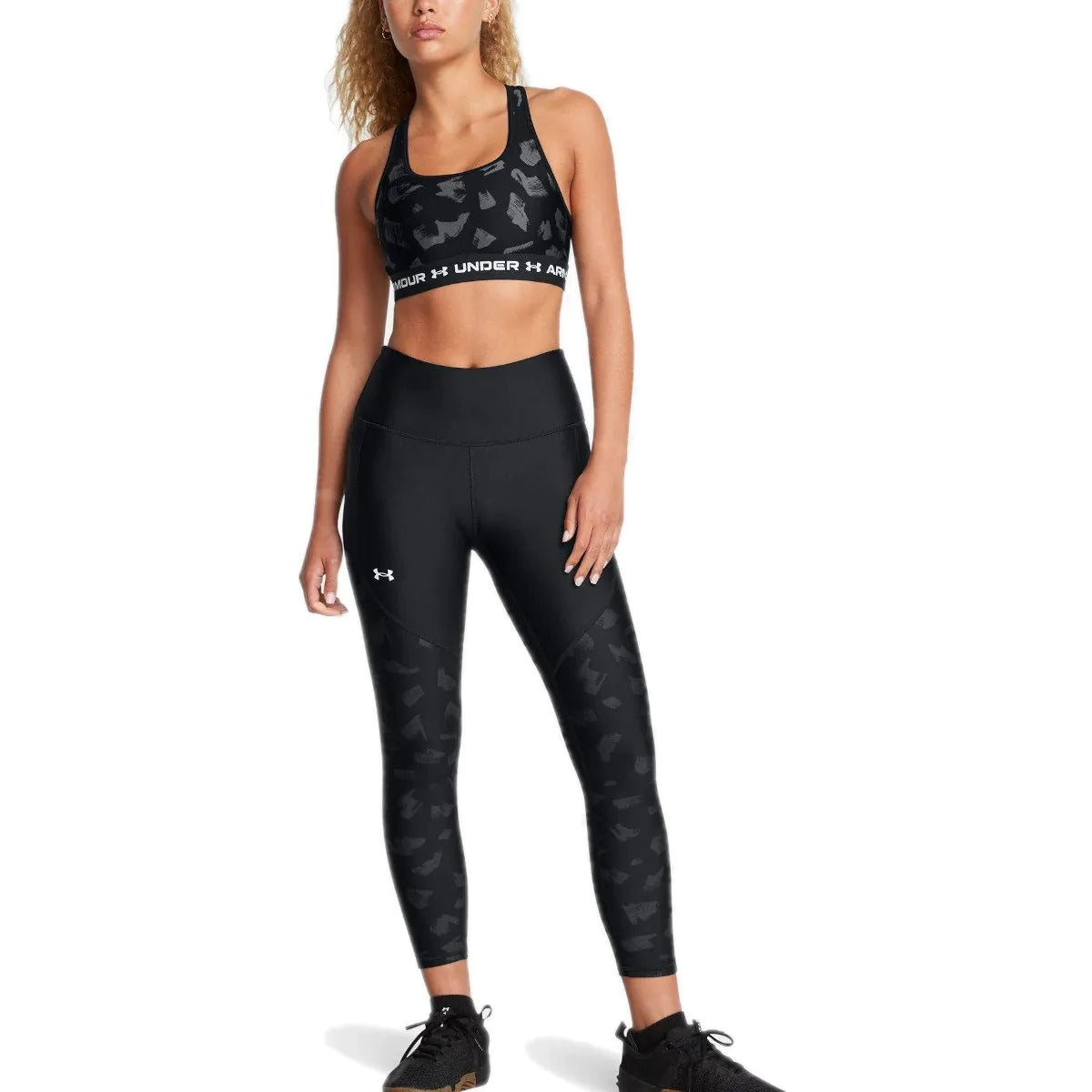 UNDER ARMOUR TECH PRINT PANEL ANKLE LEG BLACK 1386407-001