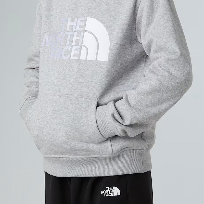 THE NORTH FACE TEEN DREW PEAK PULLOVER HOODIE TNF LIGHT GREY HEATHER NF0A8EHHDYX1