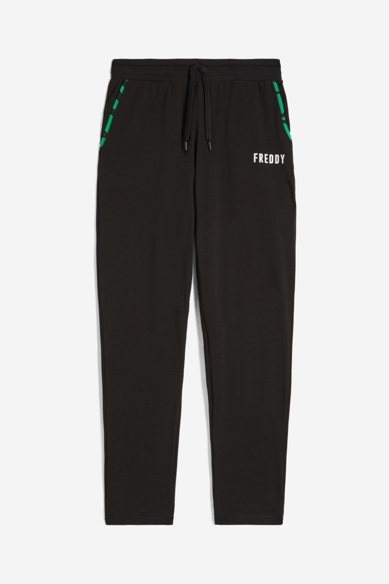 FREDDY PANTALONE LUNGO BLACK- ZEBRA BLACK ON GREEN S4WMVP4-NANI87