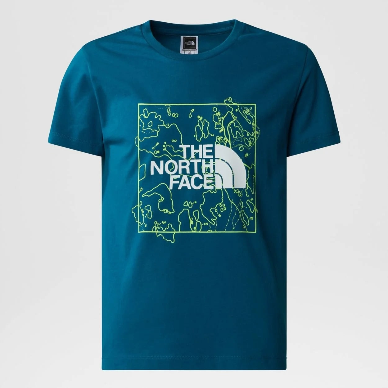 THE NORTH FACE TEEN NEW S/S GRAPHIC TEE BLUE MOSS/LEMON YELLOW NF0A877WYAO1
