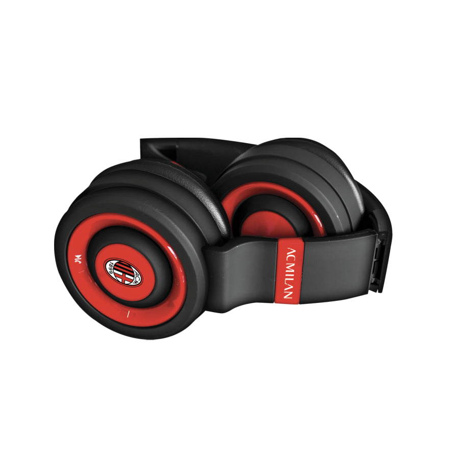 AC MILAN CUFFIE SENZA FILO CON MIC E TASTI FUNZIONE MILAN TECHMADE TM-046-MIL