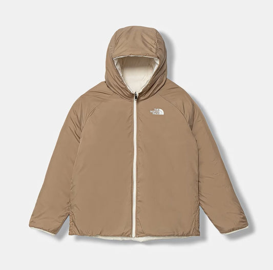 THE NORTH FACE G REVERSIBLE PERRITO HOODED JACKET WHITE DUNE NF0A88UEQLI1