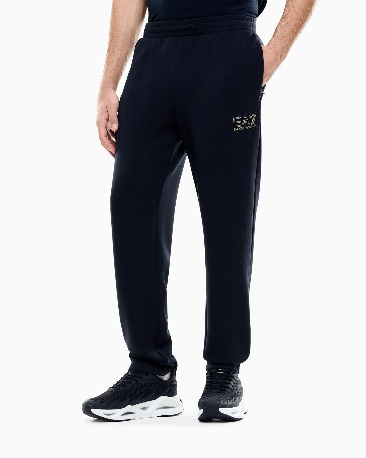 EA7 Pantaloni Uomo Wide Leg Jersey Blu - 7M002244-UB102 – foto 5