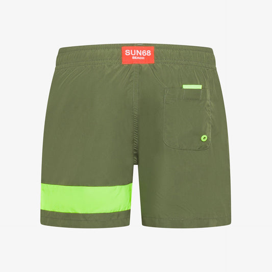 Sun68 BOY'S SWIM PANT STRIPE FLUO ON LEG H36307-19