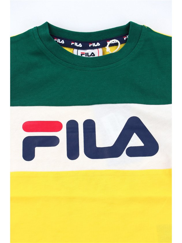 FILA BALIMO BLOCKED TEE DANDELION-AVENTURINE-BRIGHT WHITE FAK0127-23032