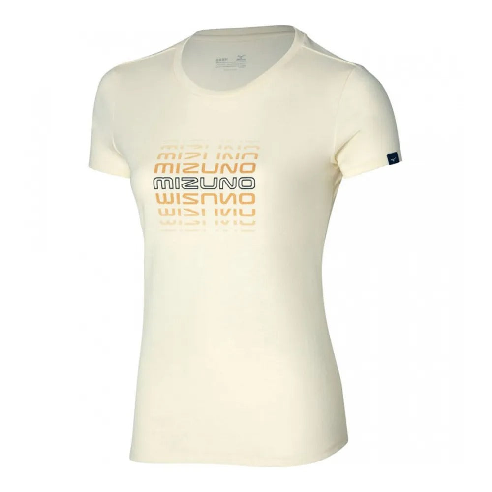 Mizuno Athletic Tee W – T-Shirt Donna Beige