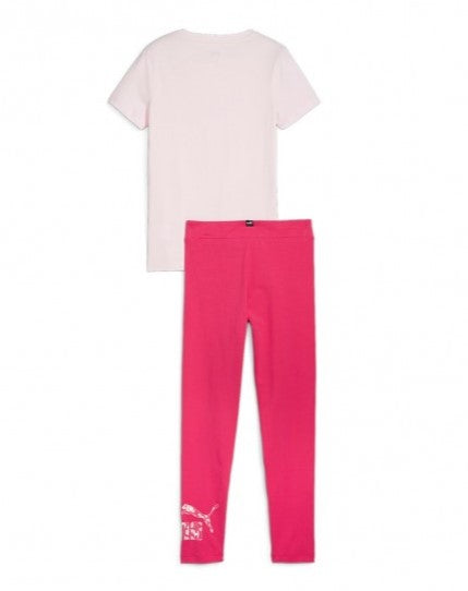 PUMA ANIMAL TEE & LEGGINGS SET G WHISP OF PINK 680321-67