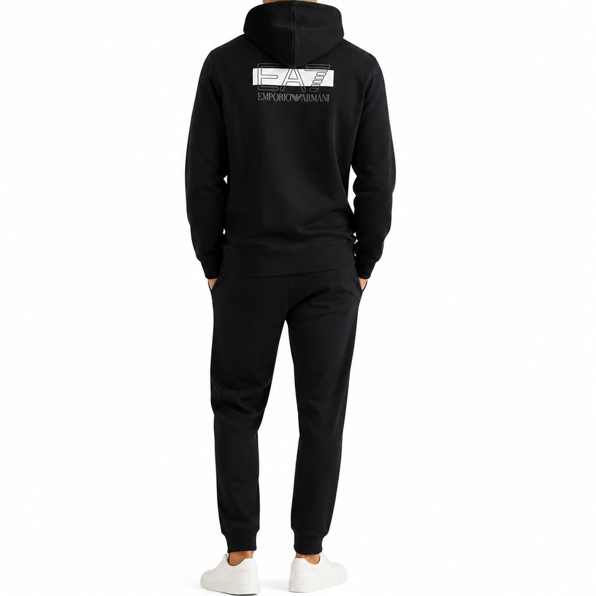 EA7 Tuta Uomo Jersey Nero e Bianco - 7M002430-MC001 – foto 6