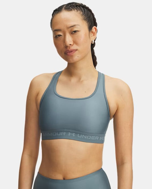 Under Armour Crossback Mid – Reggiseno Sportivo Donna Jasper Blue