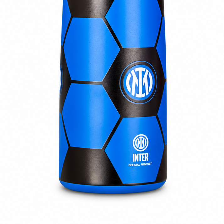 Inter Borraccia Termica 460 ml Ufficiale FC Internazionale Milano in Acciaio Nero Azzurro per Sport Scuola e Tempo Libero Idea Regalo 30F302611