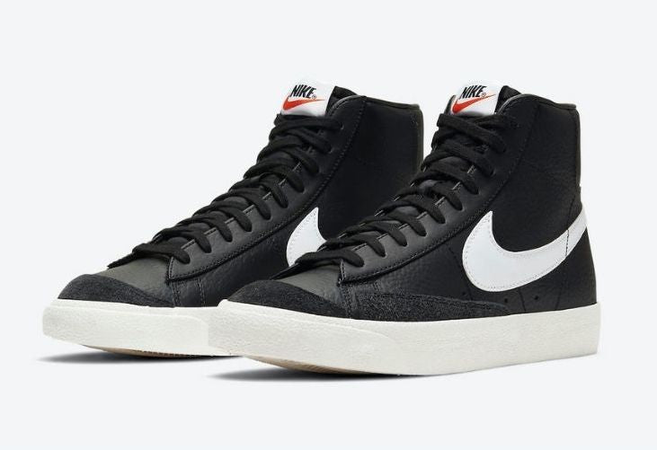 Nike Blazer Mid '77 Vintage BLACK/WHITE-SAIL scarpe basket uomo pelle nero/bianco BQ6806-002
