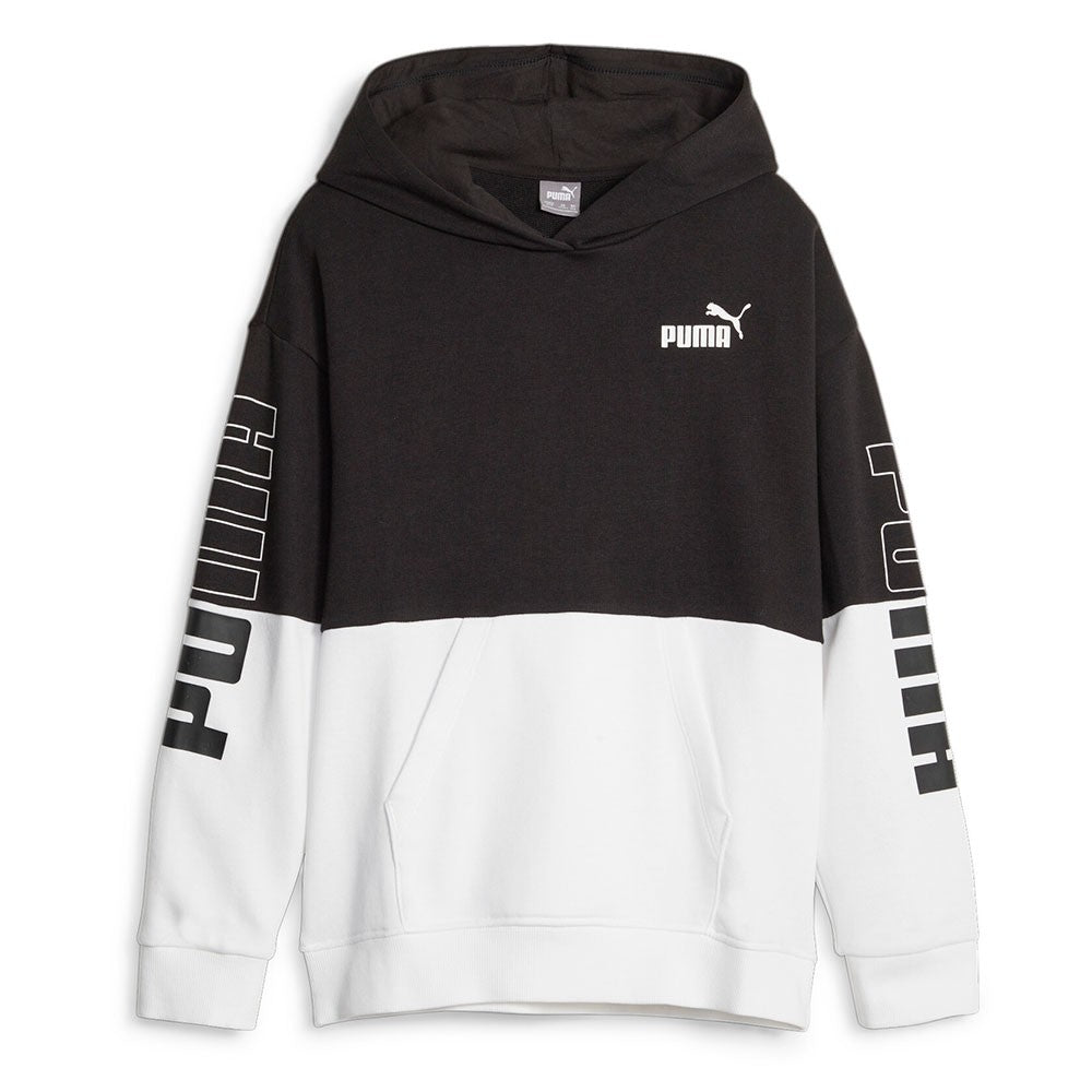 676428-01 PUMA POWER Colorblock Hoodie FL G Black