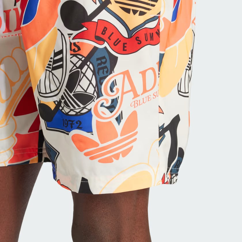 ADIDAS LEISURE SWIMSHR OWHITE/FLAORA IT8636