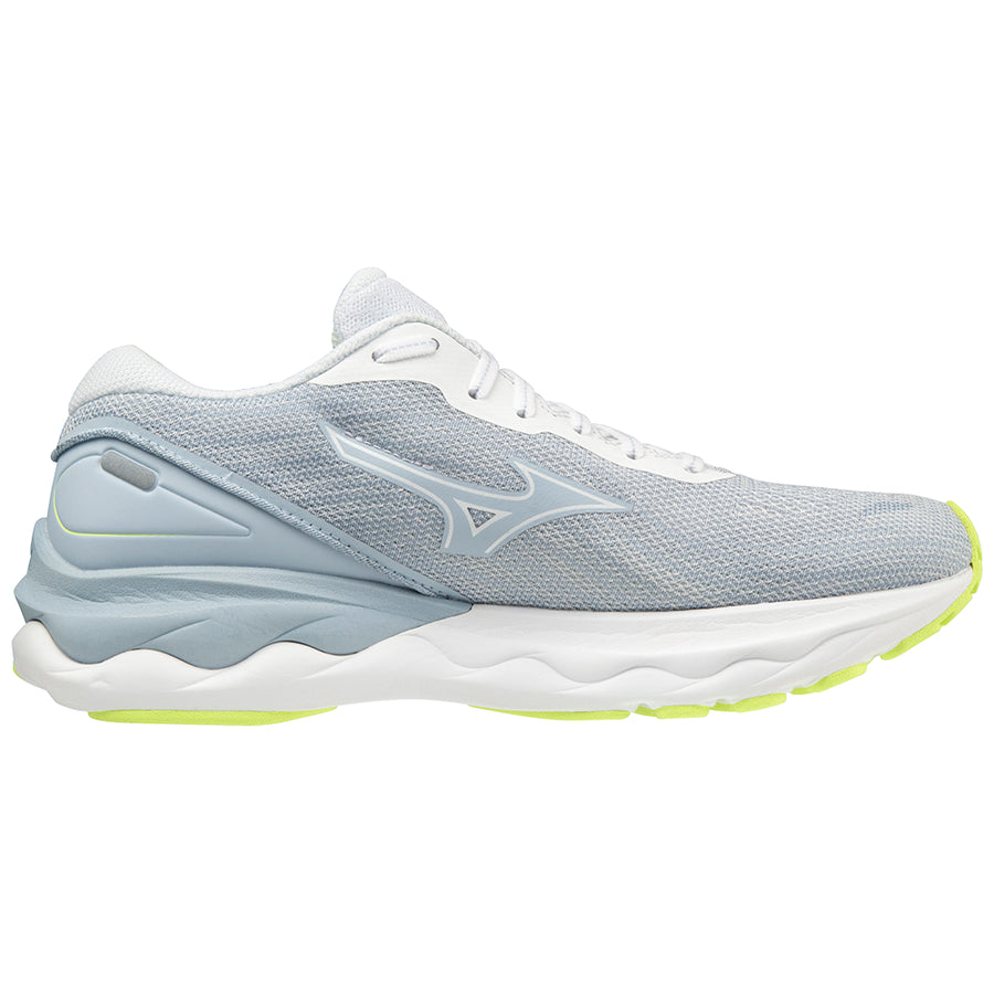Mizuno WAVE SKYRISE 3 enerzy scarpe running corsa padel donna grigio/giallo fluo J1GD220901