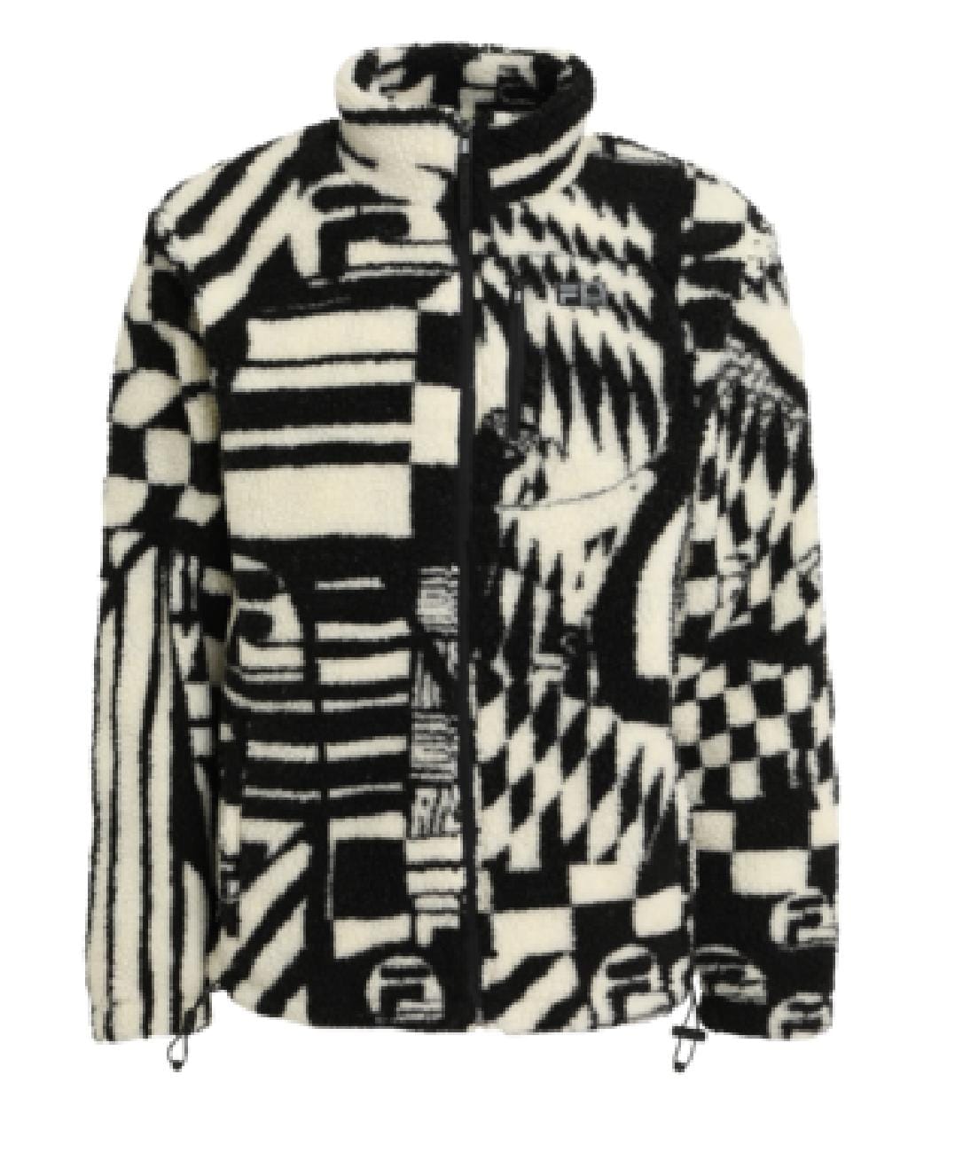 FAM0472-13236 C81 JAQUARD SHERPA JACKET - antique white riders academy AOP