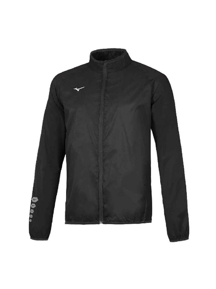 Mizuno UNISEX AUTHENTIC RAIN JACKET giacca antipioggia unisex adulto Nero/giallo Fluo full zip U2EE710109