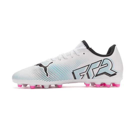 PUMA FUTURE 7 PLAY MG JR WHITE-BLACK-POISON PINK 107736-01