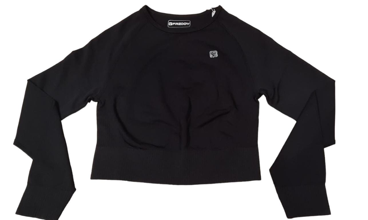 F3WSFT3-N FRE T-SHIRT MANICA LUNGA NERO