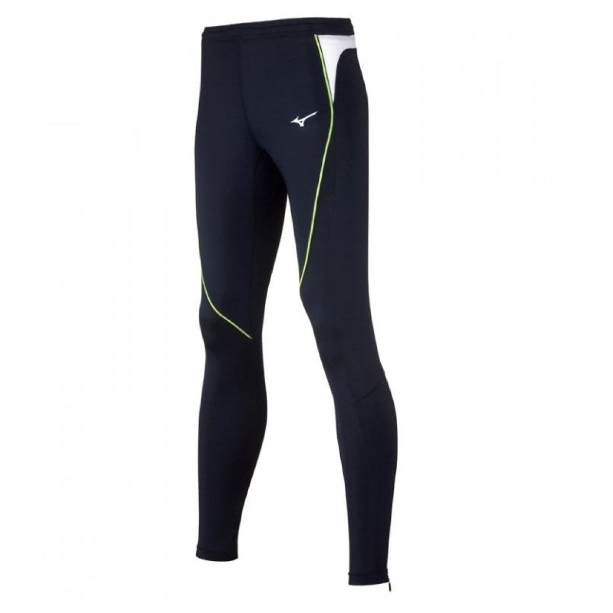 Mizuno MEN PREMIUM LONGTIGHT pantalone running uomo blu navy/giallo fluo U2EB700314