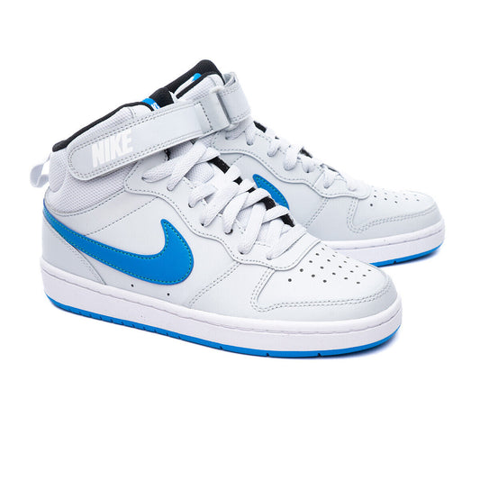 CD7782-012 Nike Court Borough Mid 2 PURE PLATINUM/PHOTO BLUE-WHITE