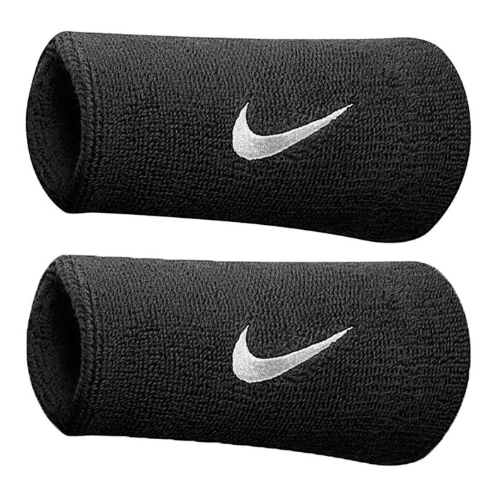 SWOOSH DW WRISTBANDS BK/WH polsini tennis nero NNN05010OS