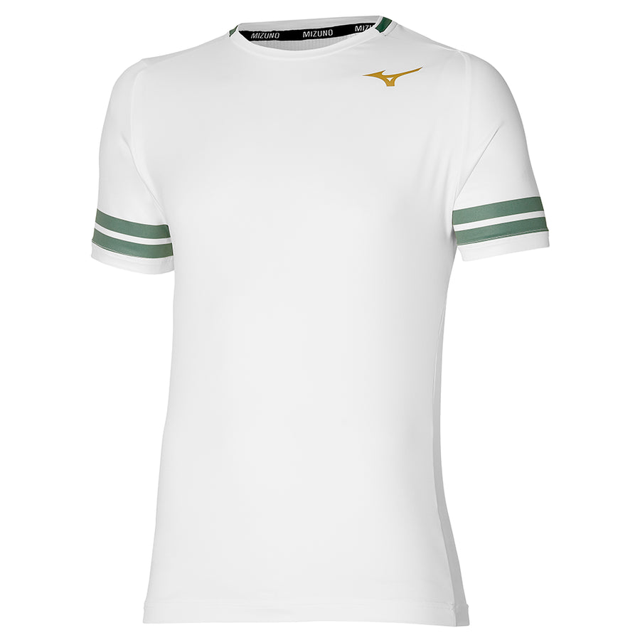 MIZUNO TENNIS SHADOW GRAPHIC TEE WHITE 62GAA00301