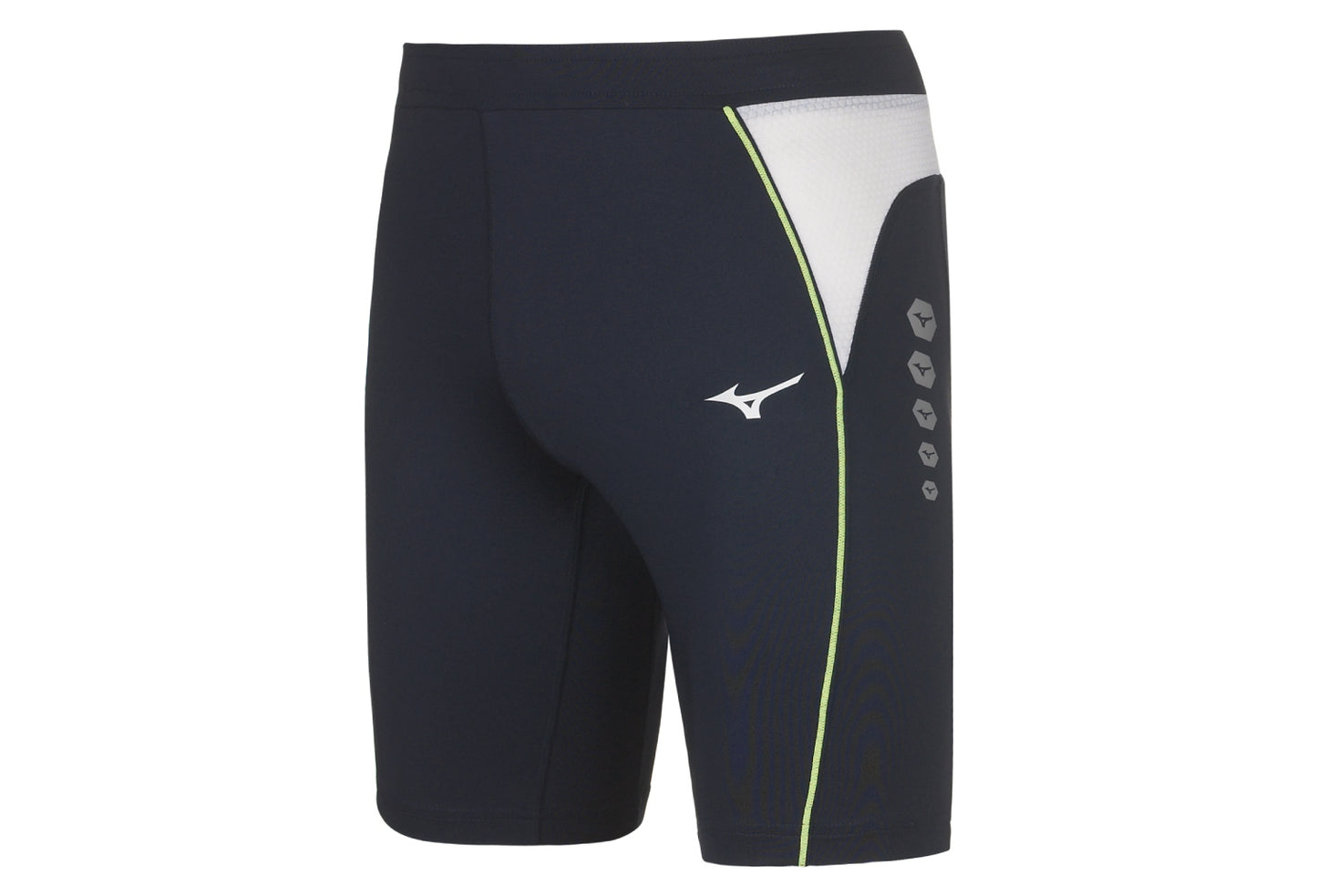 Mizuno MEN PREMIUM MID TIGHT pantaloncino running corsa uomo blu/bianco U2EB700214