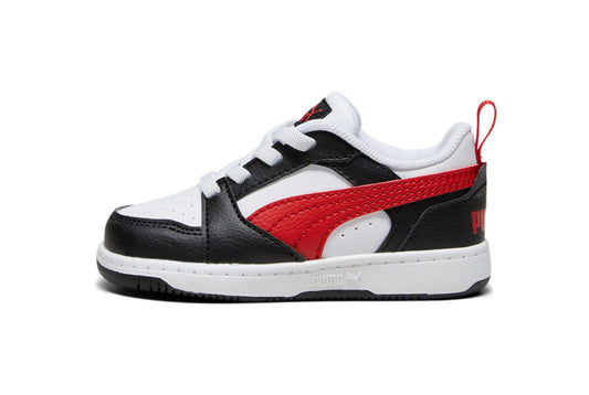 393835-04 Puma Rebound V6 Lo AC Inf White-For All Time Red- Black