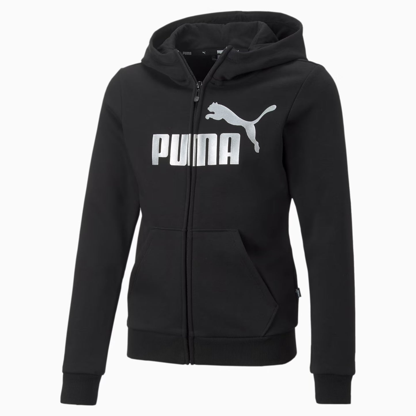 672113-01 ESS+ Logo Full-Zip Hoodie FL G Black