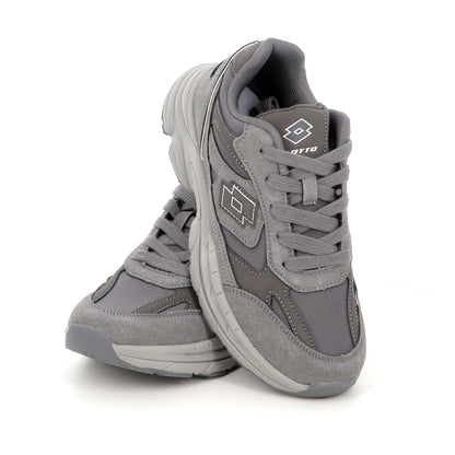 Lotto Boston AMF SUE JR – Scarpe sportive ragazzo unisex grigio in nabuk e mesh – 223819-AZW