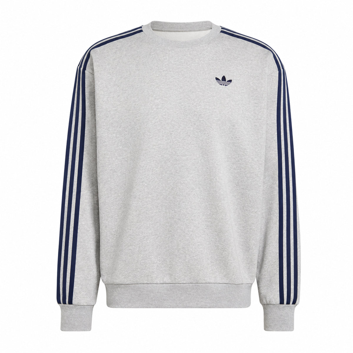 Adidas 3-Stripes Crew – Felpa Uomo Grigio e Navy