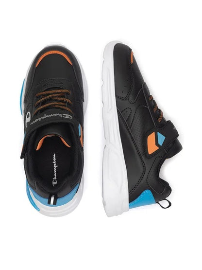 CHAMPION WAVE PU B PS LOW CUT SHOE NBK/BLUE/ORANGE S32818-KK011