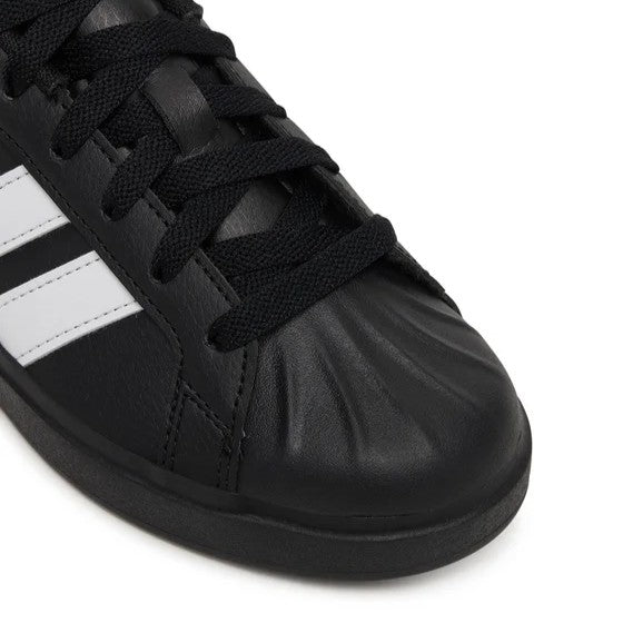 Adidas Streettalk JS5053 – Nero/Bianco, sneakers unisex bambino in ecopelle, scarpe junior per il tempo libero da abbinare a jeans, tute e look casual