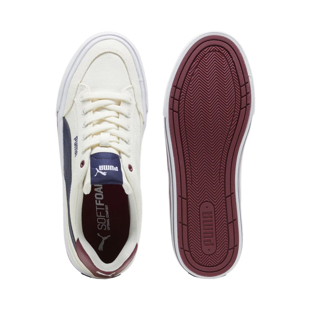 PUMA COURT CLASSIC VULC FS WARM WHITE-NAVY-SUGARED ALMOND 396353-01