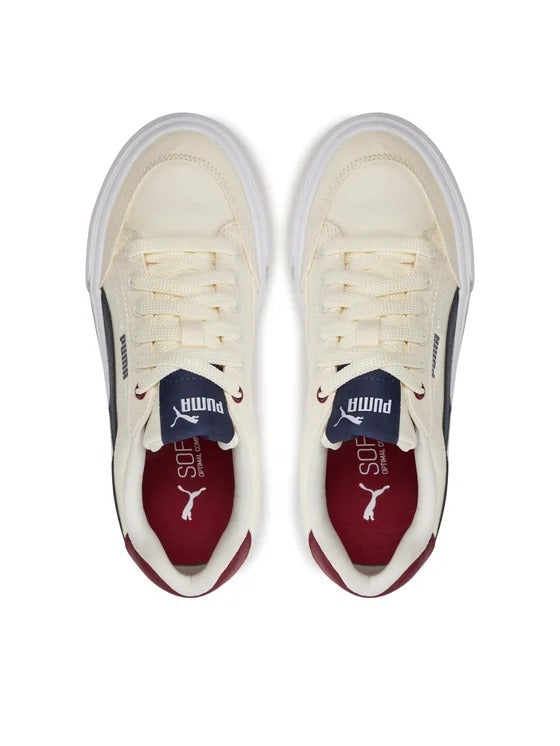 PUMA COURT CLASSIC VULC FS JR WARM WHITE-NAVY-SUGARED ALMOND 396558-01