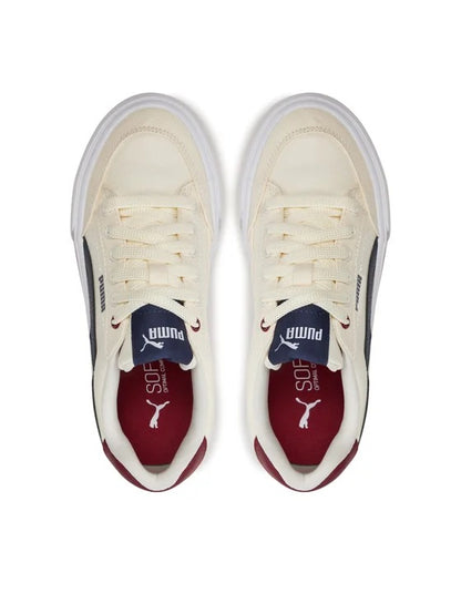 PUMA COURT CLASSIC VULC FS JR WARM WHITE-NAVY-SUGARED ALMOND 396558-01