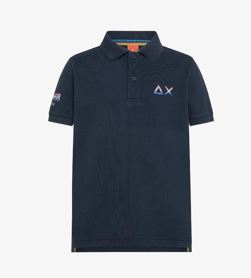 Sun68 BOY'S POLO FANCY ON CHEST S/S	NAVY BLUE A34341-07
