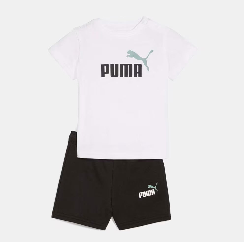 PUMA MINICATS ESS TEE AND SHORTS SET INF WHITE 686285-02