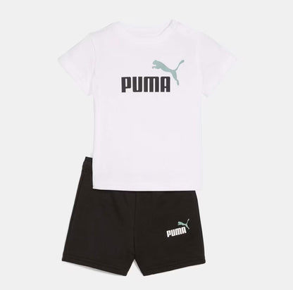 PUMA MINICATS ESS TEE AND SHORTS SET INF WHITE 686285-02