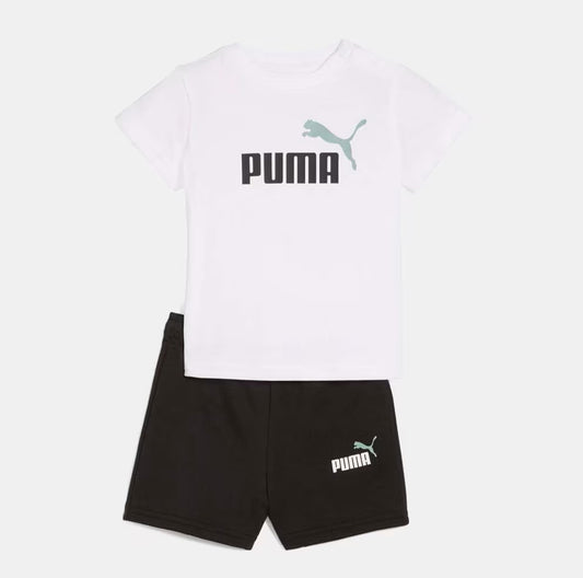 PUMA MINICATS ESS TEE AND SHORTS SET INF WHITE 686285-02